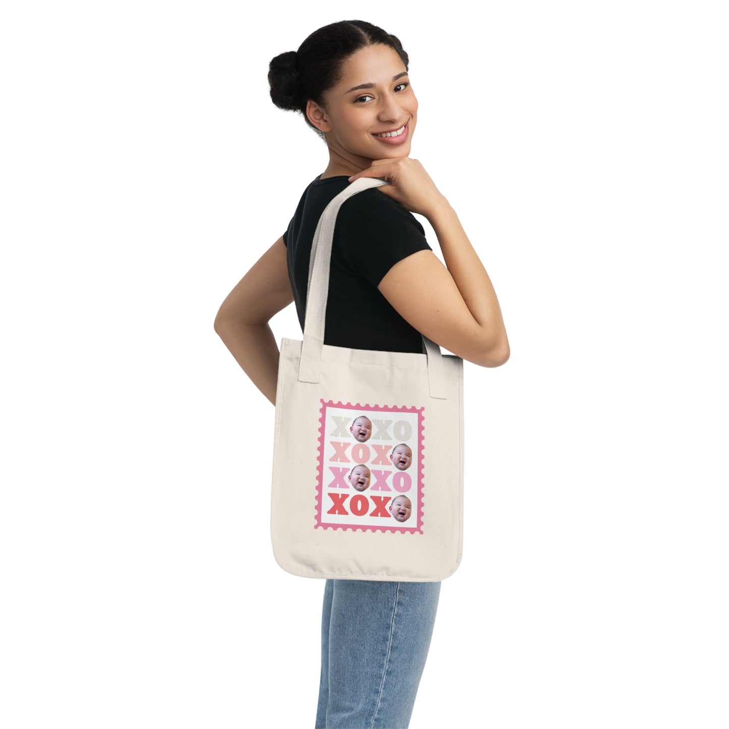 Mama Edition Personalized Canvas Tote Bag - XOXO (100% Organic Cotton)