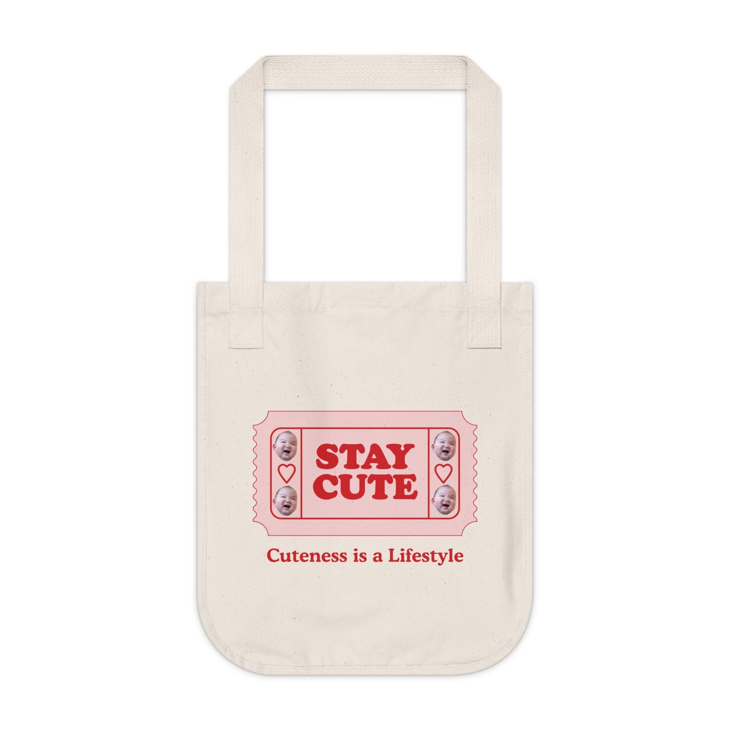 Mama Edition Personalized Canvas Tote Bag - Stay Cute (100% Organic Cotton)